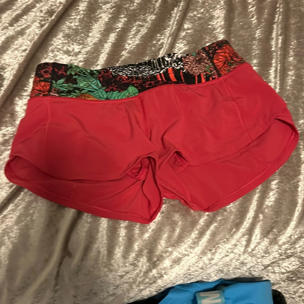 Red Lululemon Shorts.